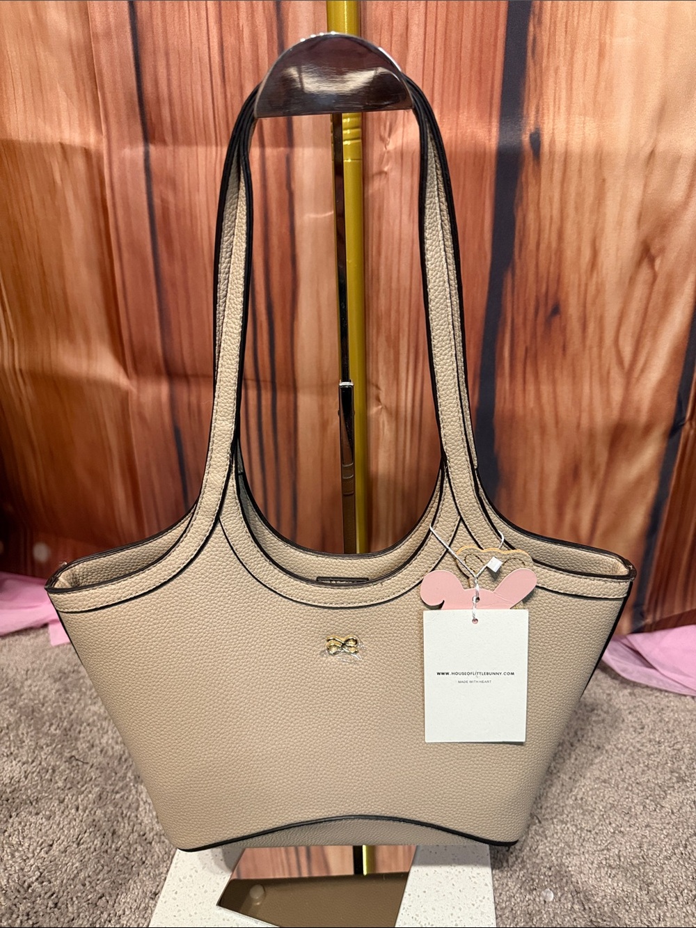 Women's clay PU Tote Bag